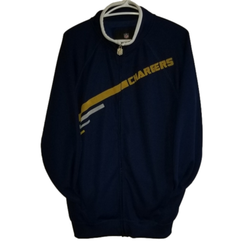 NFL Proline San Diego Chargers Full Zip Vintage Jacket Size L